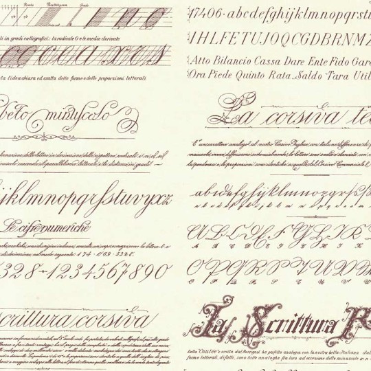 Calligraphy Script Print Italian Paper ~ Leonardo Communication